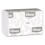 Kleenex Multifold White Paper Towels, 9.2 x 9.4 in, 150 Sheets per Pack, 16 Packs per Carton thumbnail 1