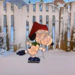 Peanuts 32 in. Peanuts Snoopy Skating 2D LED Pre-Lit Yard Art Christmas Decoration thumbnail 2