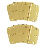 Design House 3.5 in. x 5/8 in. Radius Satin Brass Steel Door Hinges, 10-Pack thumbnail 1