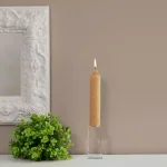 ROOT CANDLES A.I. Root 7 in. Timberline Collenette Beeswax Enriched Taper Dinner Candles, Beige (Box of 4) thumbnail 2