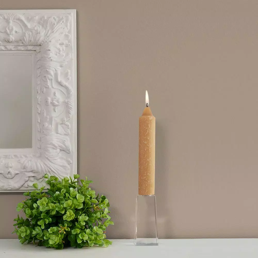 ROOT CANDLES A.I. Root 7 in. Timberline Collenette Beeswax Enriched Taper Dinner Candles, Beige (Box of 4)