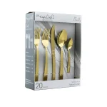 MegaChef Baily 20-Piece Gold Stainless Steel Flatware Set, Service for 4 thumbnail 1