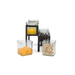 Mind Reader 6-Compartment 2-Tier Black Metal Condiment Server with 6 Removable 8 oz. Glass Jars thumbnail 7