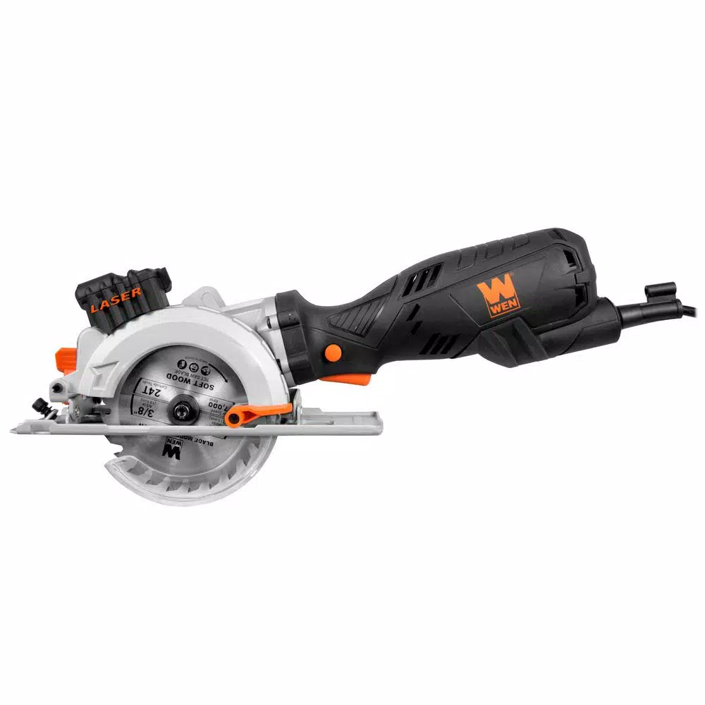 WEN 5 Amp 4-1/2 in. Compact Circular Saw with Laser Guide and Carrying Case