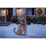 Home Accents Holiday 2.5 ft Meadow Frost Brown LED Dog Christmas Yard Decoration thumbnail 2