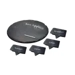Epicureanist Slate Cheese Markers and Tray Set with Food-Safe Chalk thumbnail 4