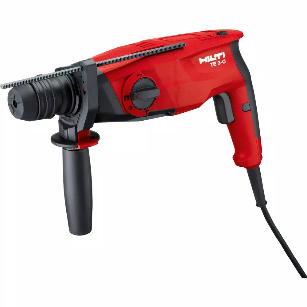 Hilti TE 3-C SDS Plus Rotary Hammer Drill Kit, 850W, 1300 RPM with Chisel, Scraper & 5 Drill Bits