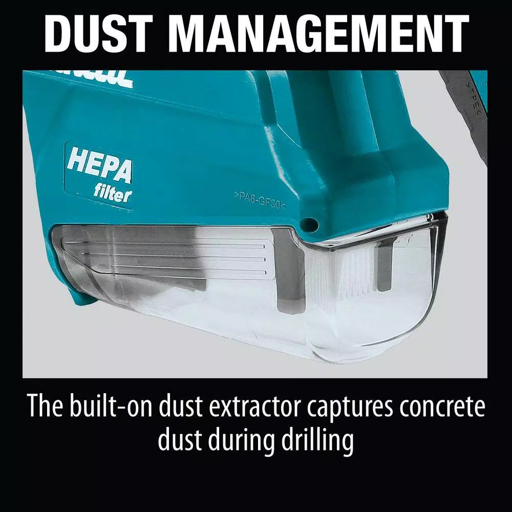 Makita HR2661 1 in. AVT Rotary Hammer with HEPA Dust Extractor, SDS-Plus, D-Handle