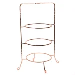 Creative Home 3-Tier Copper Plated Iron Cake & Tiered Stand, Handcrafted Serving Rack for Desserts and Fruit thumbnail 1