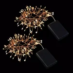 LUMABASE 100-LED Warm White Firecracker Fairy String Lights with Copper Wire, Battery Operated (Set of 2) thumbnail 1