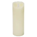 Unbranded Ivory Flameless Moving Pillar Flame 9 in. Real Wax LED Candle thumbnail 1