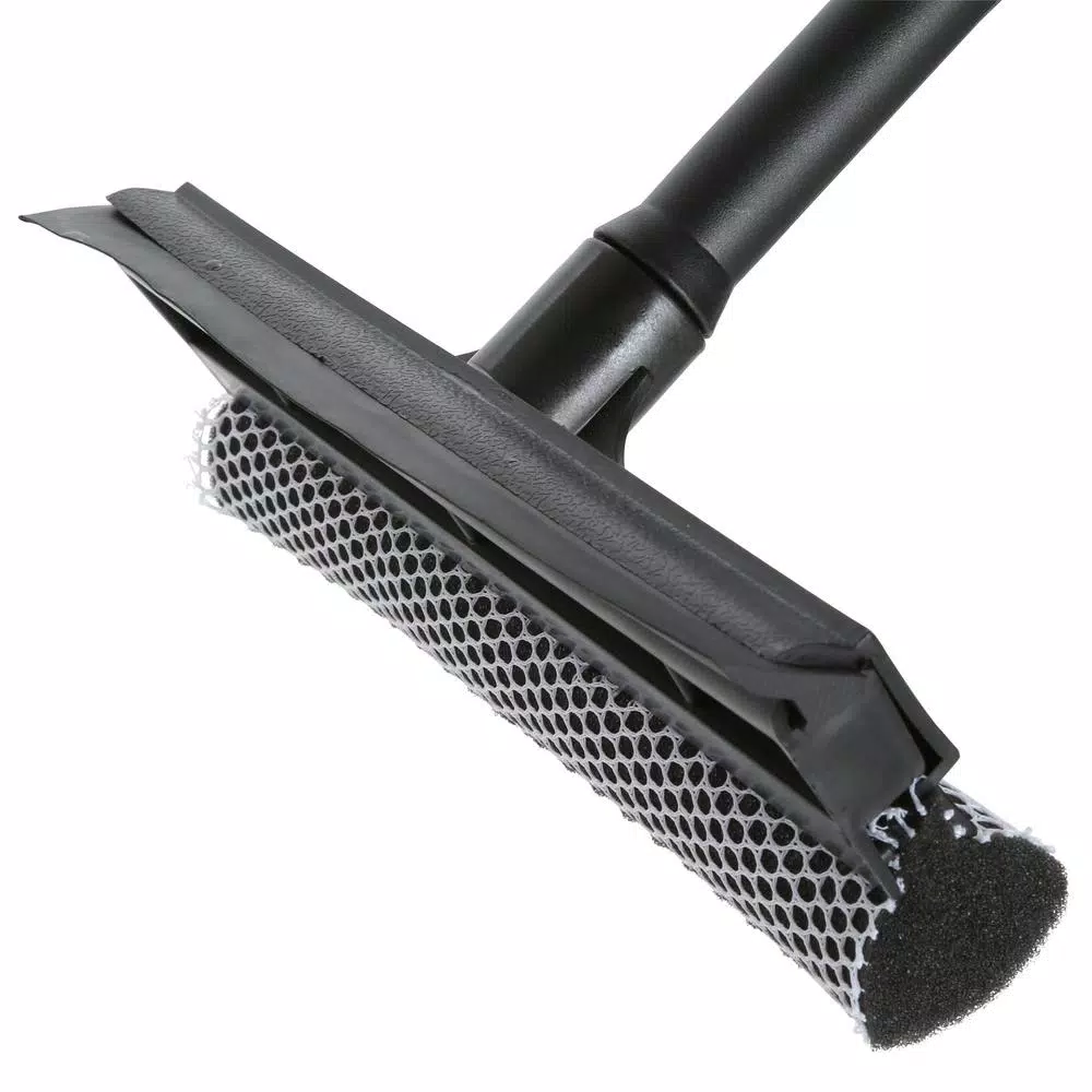 HDX 8 in. Auto Window Squeegee with 16 in. Plastic Handle and Heavy-Duty Mesh Scrubber