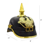 Benzara Black and Gold Imperial Prussian Helmet - Decorative Metal & Resin Decor thumbnail 3