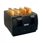 Better Chef 4-Slice Black Toaster with Dual-Control and Wide Slots thumbnail 1