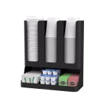 Mind Reader 2-Piece Coffee Pod Carousel and Condiment Organizer Set, Black thumbnail 3