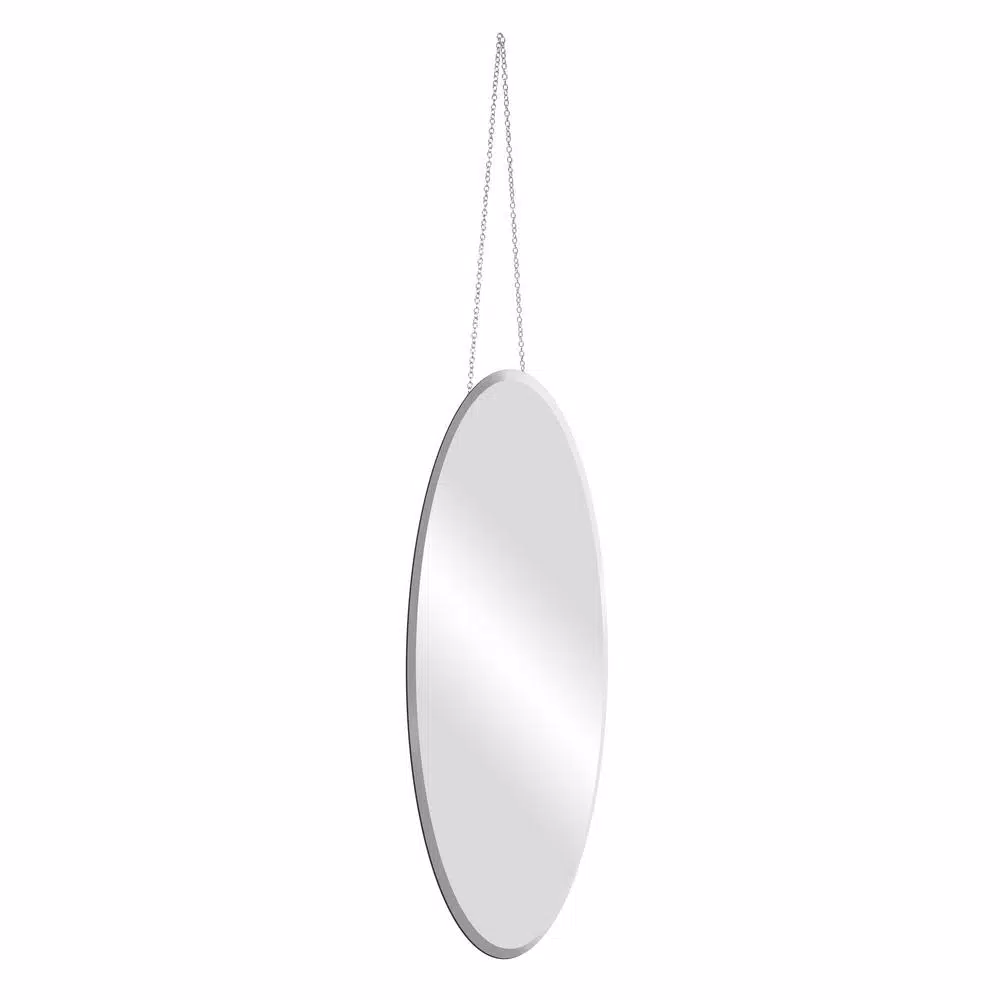 Pinnacle Small Oval Beveled Glass Accent Mirror, 17.5 in. x 24.5 in.