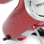 Better Chef 5-Speed Electric Hand Mixer with Stainless Steel Beaters and Dough Hooks, Red thumbnail 5