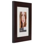 Pinnacle Gallery Solutions 11 x 14 Walnut Wood Picture Frame with White Mat for 8 x 10 Photos thumbnail 2