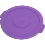 Carlisle Bronco 10 Gal. Purple Round Trash Can Lid (6-Pack) thumbnail 1