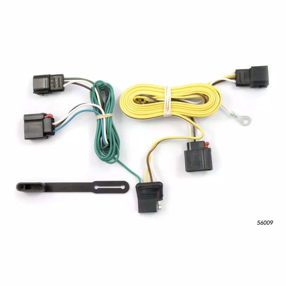 CURT Custom Vehicle-Trailer Wiring Harness for Jeep Grand Cherokee, 4-Way Flat T-Connector