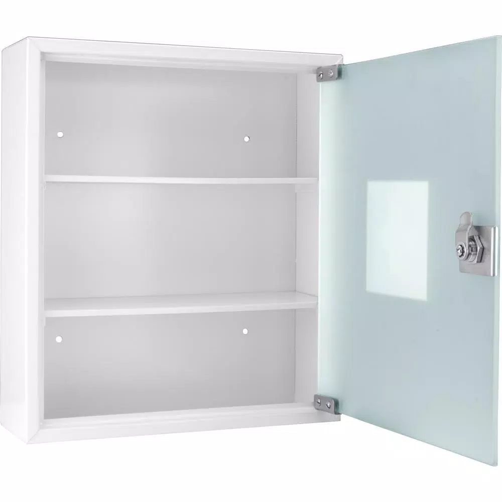 BARSKA Standard Medical Cabinet First Aid Kit with 3 Shelves and Magnetic Dry Erase Pad