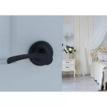 Copper Creek Scandinavian Kash Black Passage Lever Door Handle, Modern Interior Zinc Hardware thumbnail 5