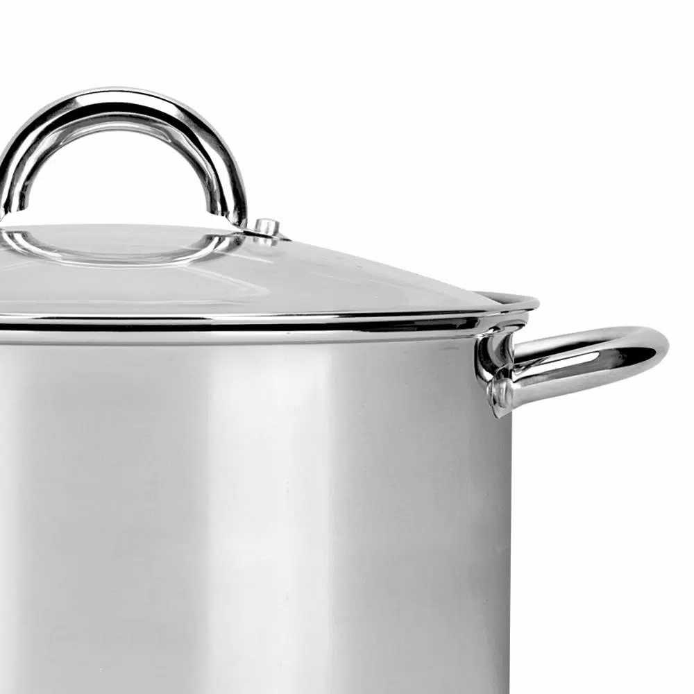 Range Kleen Preferred 8 qt. Stainless Steel Stock Pot with Glass Lid