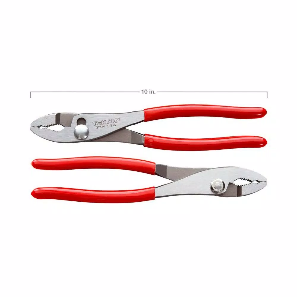 TEKTON 10 in. Slip Joint Pliers with Shear-Type Wire Cutter