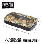 Weston Realtree by Weston Camouflage Food Vacuum Sealer with Roll Storage and Bag Cutter thumbnail 2
