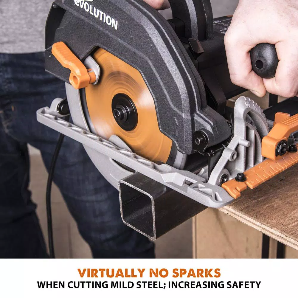Evolution Power Tools Evolution R185CCS 15 Amp 7-1/4 in. Multi-Material Circular Saw with LED Light and Electric Brake