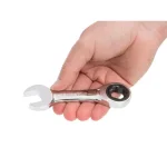 TEKTON 17 mm Stubby Ratcheting Combination Wrench, 6-Point Box End thumbnail 7