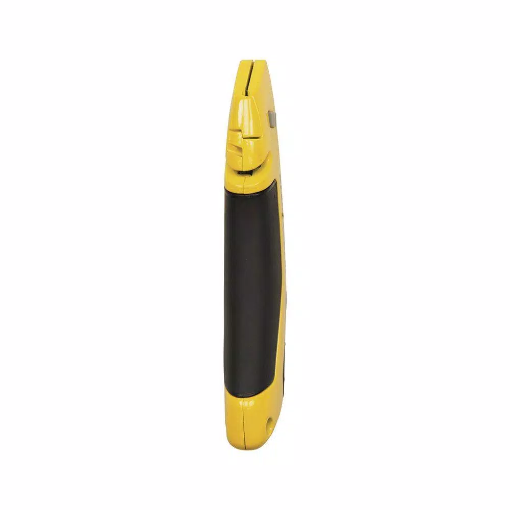 Klein Tools 0.75 in. Self-Retracting Utility Knife with Safety Yellow Handle and Rubberized Grip