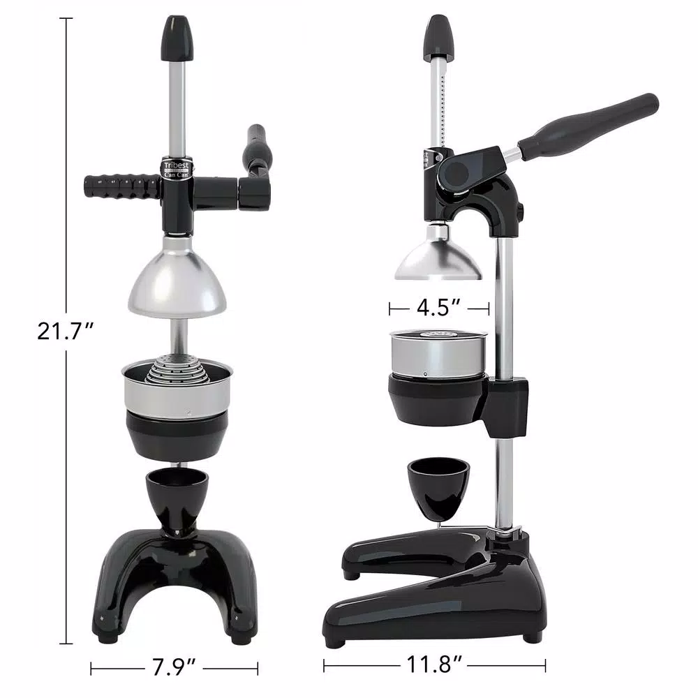 Tribest MJP-105 Stainless Steel XL Manual Juice Press for Pomegranate and Citrus, Black