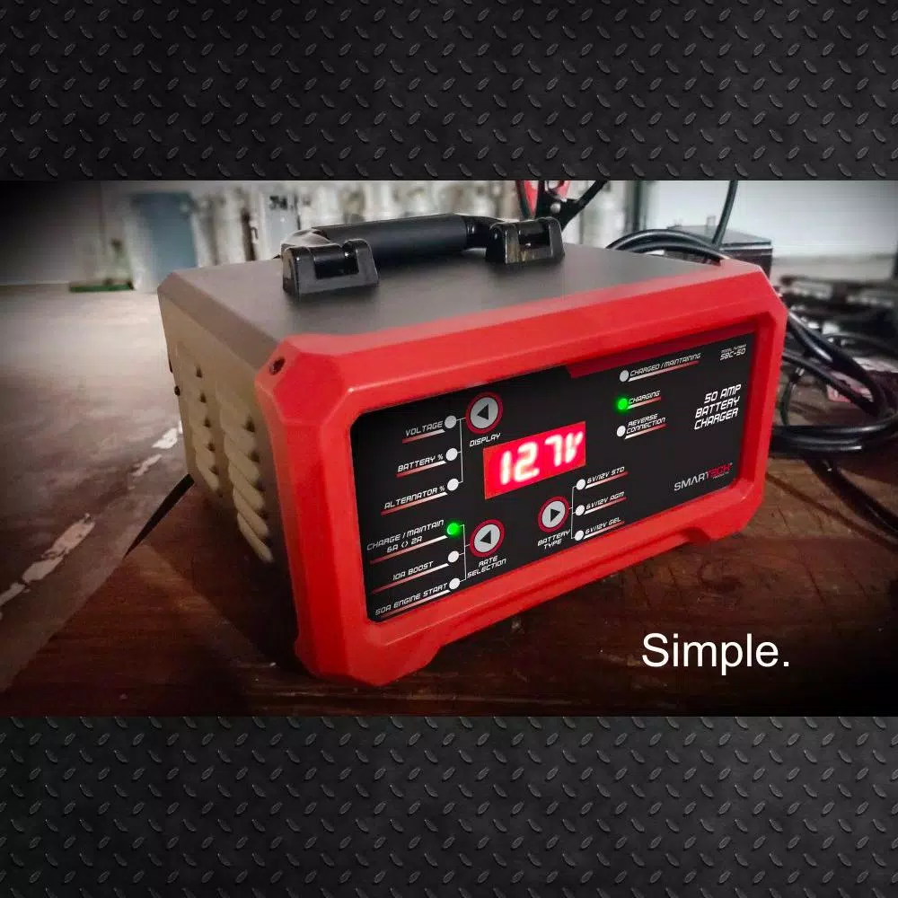 Smartech Products Smartech SBC-50 6V/12V Smart Automotive Battery Charger and 50A Jump Starter