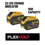 DEWALT FLEXVOLT 60V MAX Brushless 1-7/8 in. SDS MAX Rotary Hammer Kit with (2) 9.0 Ah Batteries & Hammer Drill thumbnail 3
