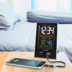 La Crosse Technology Digital Desktop Alarm Clock with Dual USB Charging Ports, Nap Timer, and Temperature/Humidity Display thumbnail 3