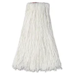 Rubbermaid Commercial Products 24 oz. White Premium Cut-End Mop Heads with 1 in. Orange Headband (Case of 12) thumbnail 1