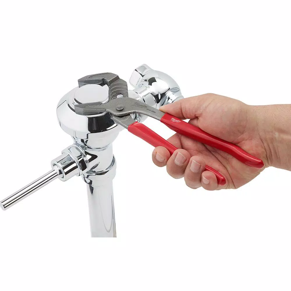 Milwaukee 10 in. Smooth Jaw Pliers with Dipped Grip