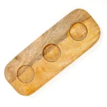 Gibson Elite Pinehurst 3-Piece Wood Condiment Bowls and Tray Set thumbnail 2
