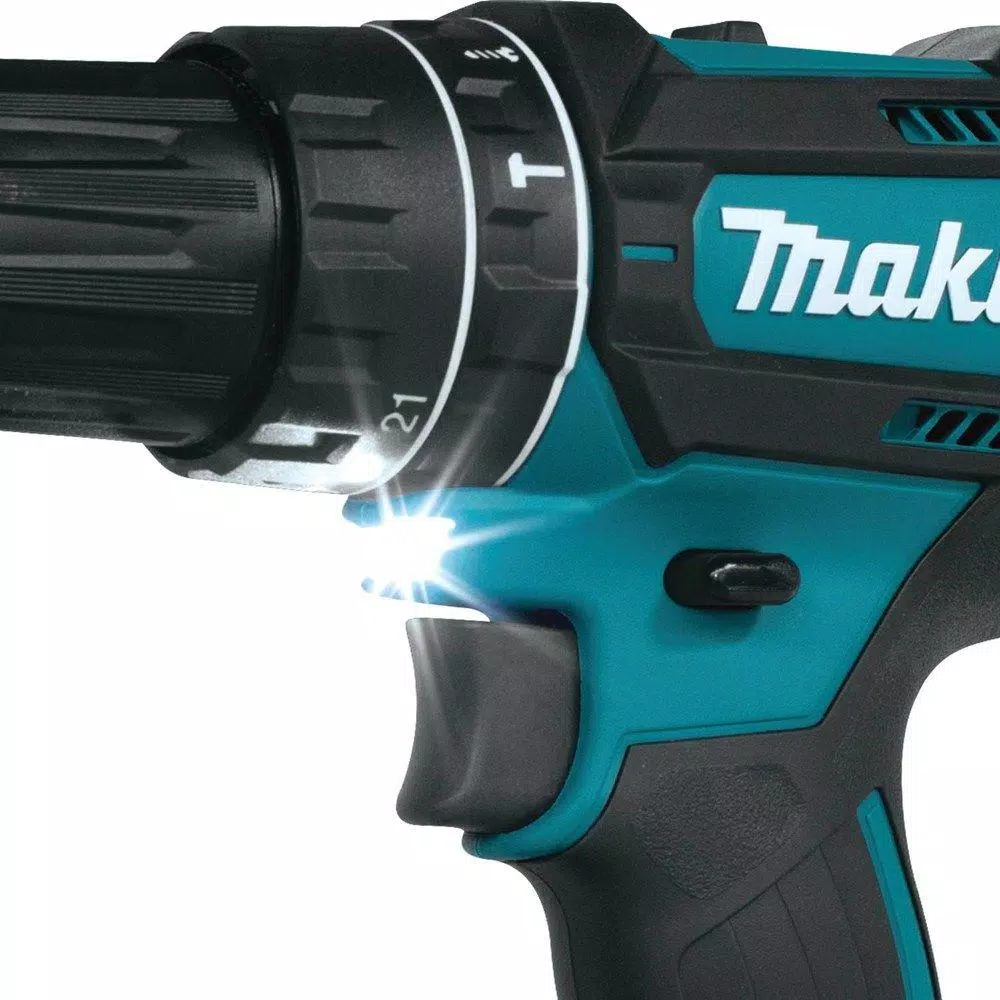 Makita 18V LXT Cordless 1/2 in. Compact Hammer Driver Drill Kit with Two 2.0 Ah Batteries, Charger, and Case