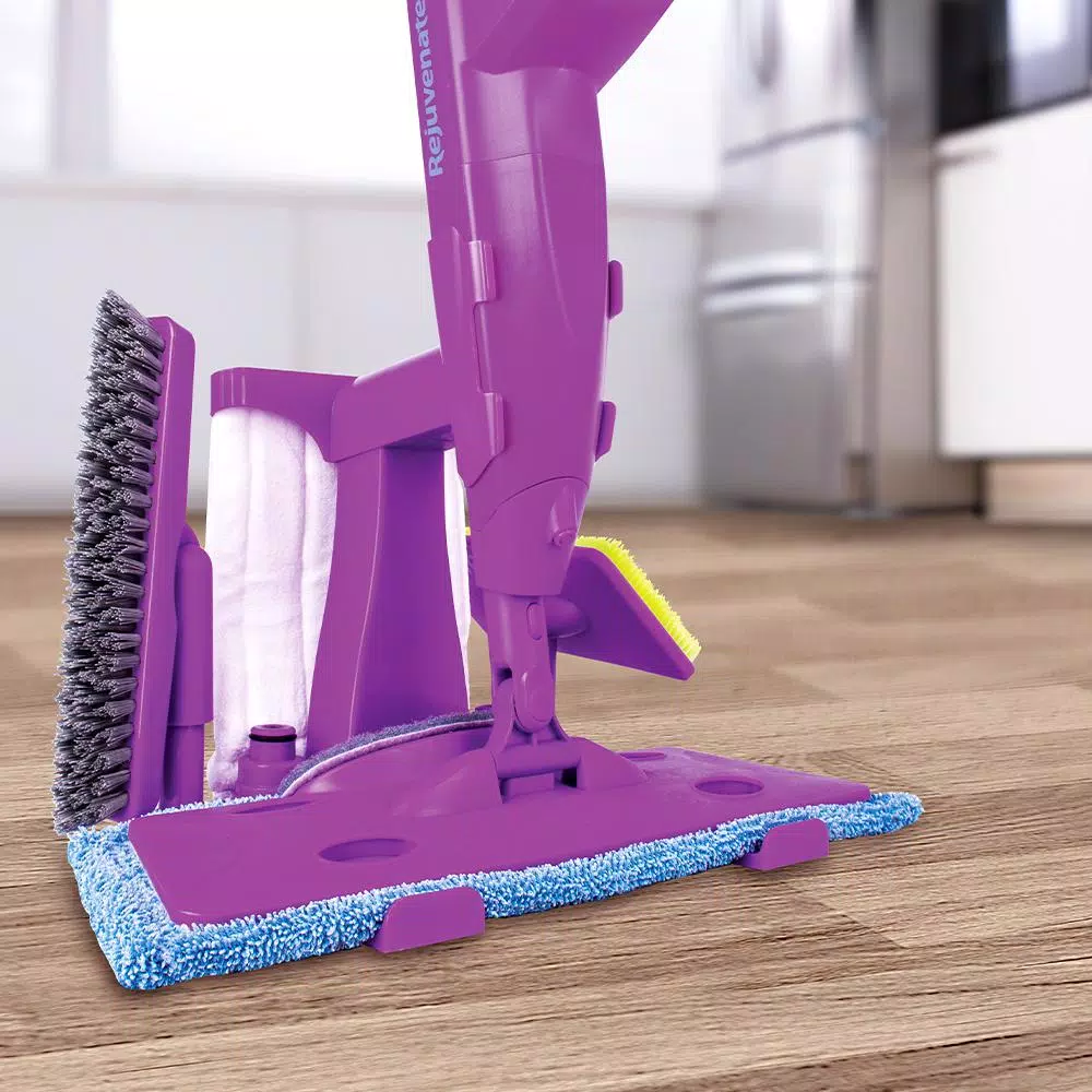 Rejuvenate Click N Clean Mop Storage Caddy Kit, Purple Vertical Organizer