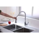 Vanity Art Single-Handle Pull-Down Kitchen Faucet, Chrome Finish, Brass Construction thumbnail 4
