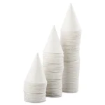 Unbranded 4 oz. White Paper Cone Cups with Rolled Rim, Case of 5000 thumbnail 4