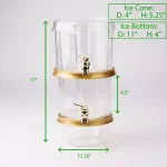 Mind Reader 2-Gallon 2-Tier Stackable Beverage Dispenser with Ice Compartment and Dual Spigots thumbnail 7