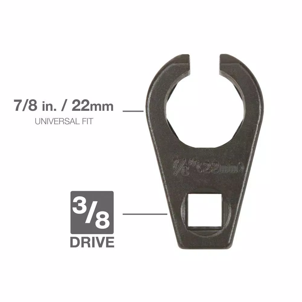 TEKTON 7/8 in. (22 mm) Offset Oxygen Sensor Socket, 3/8 in. Drive