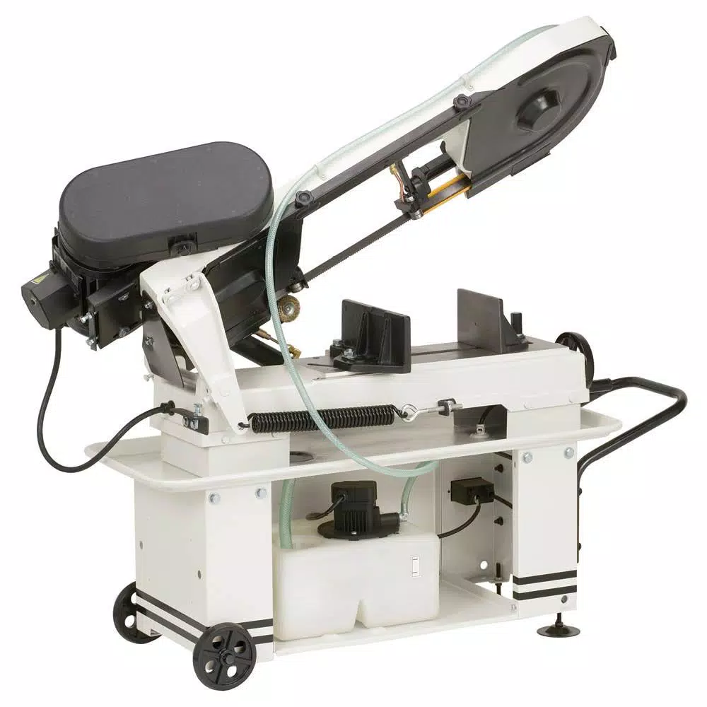 Shop Fox 7 in. x 12 in. Metal Cutting Vertical Bandsaw with Stand, 1 HP, 4-Speed