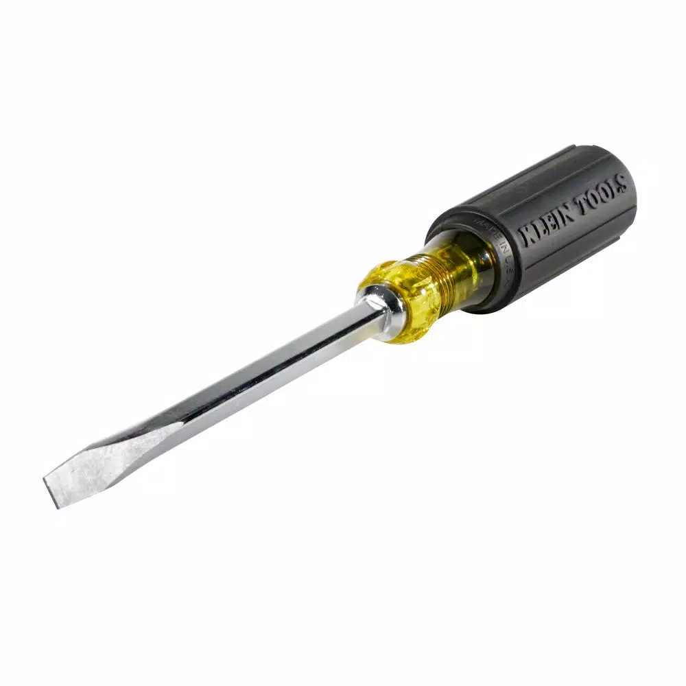 Klein Tools 5/16 in. Flat Head Screwdriver with 6 in. Square Shank and Cushion Grip Handle