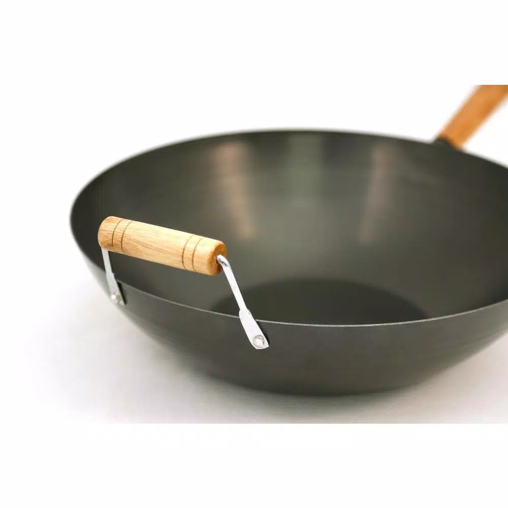 Cook Pro 14 in. Professional Heavy Duty Carbon Steel Wok with Assist Handle