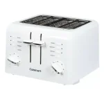 Cuisinart Compact 4-Slice White Wide Slot Toaster with Crumb Tray thumbnail 2