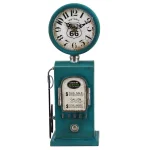 Yosemite Home Decor Route 66 Blue Gas Pump Table Top Analog Clock thumbnail 1